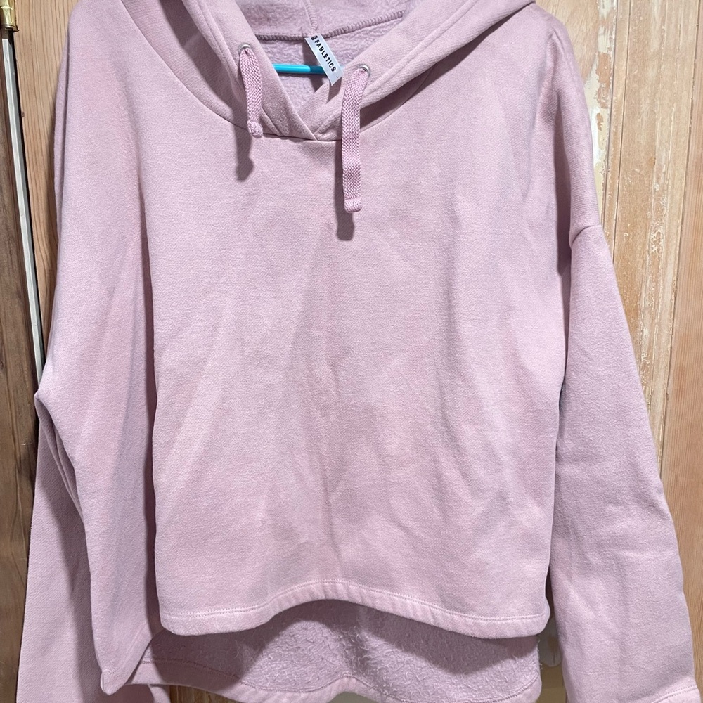 Fabletics Light Pink Hoodie Sweatshirt